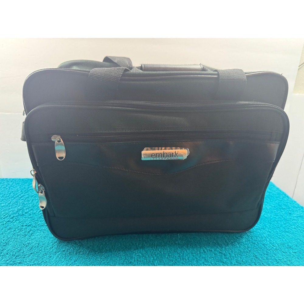 Embark Professional Messenger Bag Black Commuter Laptop Briefcase Shoulder Strap